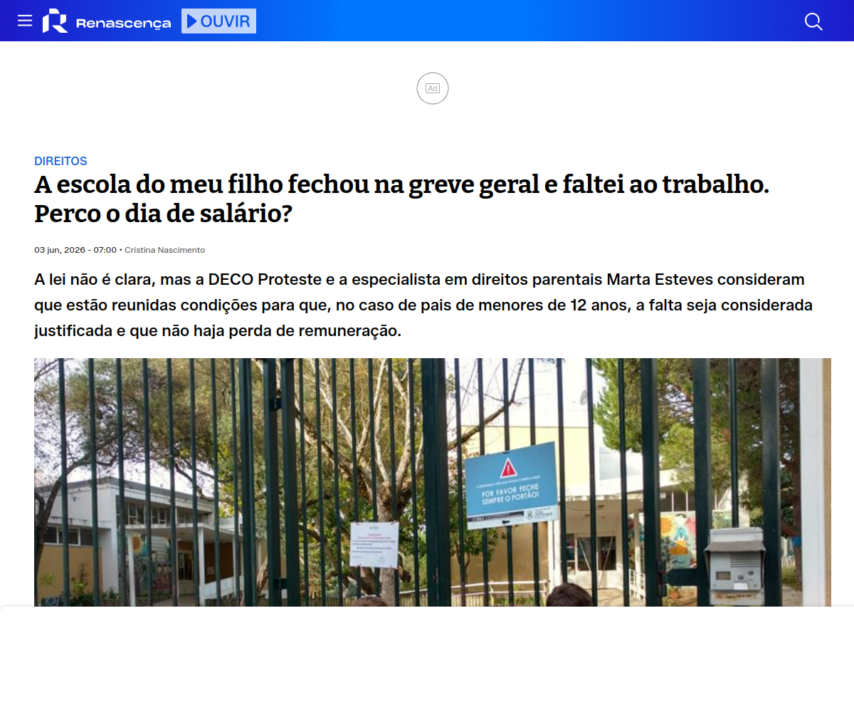 Cabeçalho original da Renascença